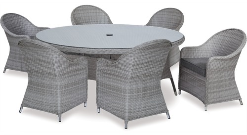 Baja 1800 Oval Outdoor Dining Table & Cabo Outdoor Chairs x 6